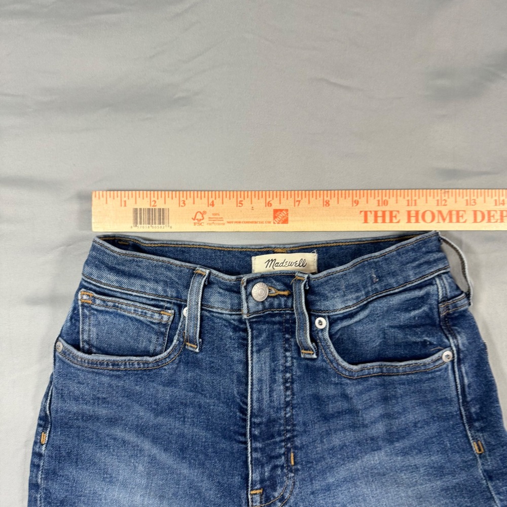 Madewell The Momjean‎ High Rise Jeans Women's 24 Distressed Medium Wash Denim - Picture 6 of 12